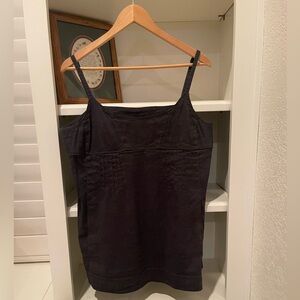 Eileen Fisher Washable Stretch Crepe linen blend Sleeveless Sheath Dress L